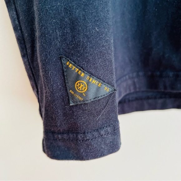 10 Deep Slanted Logo Graphic Palm Tree Print 3/4 Raglan Sleeve Baseball Tshirt - Picture 4 of 6